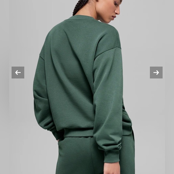 ALO Yoga Accolade Crew Neck Pullover XL Limited: Clover Green NWT - Picture 3 of 7